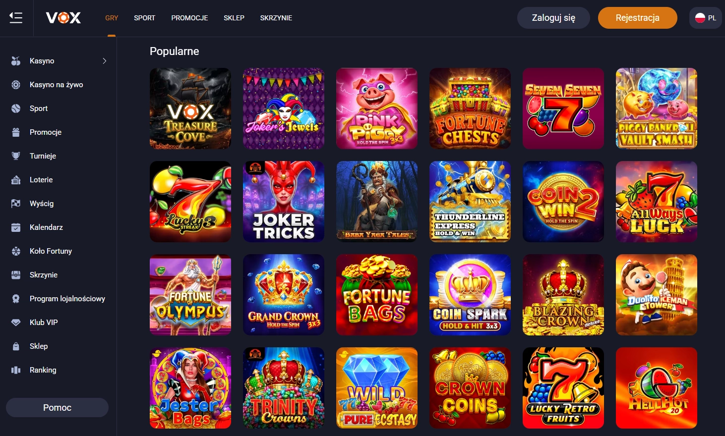 Automaty i sloty online — Vox Casino